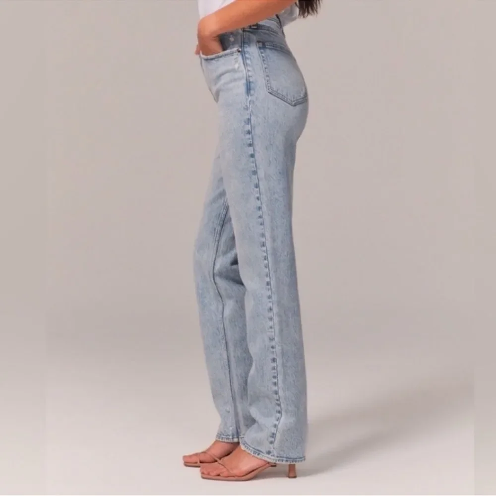 Abercrombie & Fitch Curve Love The 90’s Straight Ultra High Rise Size 25/0 R - Picture 5 of 14